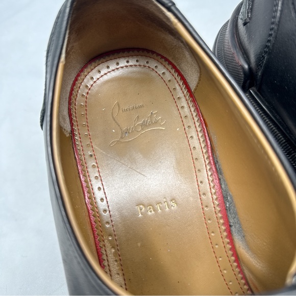 Christian Louboutin CL Moc Dune Chunky Leather Platform Loafer Shoes Grunge 44 - Picture 8 of 16